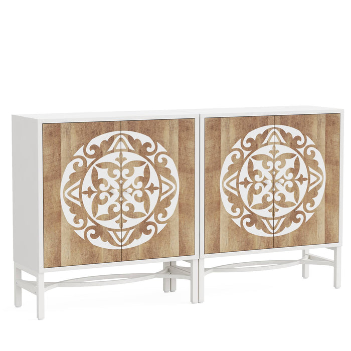 Sideboard Buffet, Accent Storage Cabinet with Adjustable Shelf and Doors Tribesigns