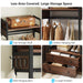Freestanding Closet Organizer, Coat Rack with Drawers and Shelves Tribesigns