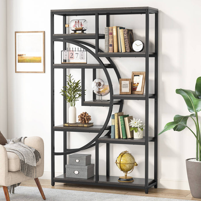 Tribesigns Bookshelf, 68.9" Etagere Bookcase Display Stand with 9 Open Shelves Tribesigns