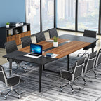 Tribesigns Conference Table, Modern 6FT / 8FT Boat Shaped Meeting Table Tribesigns