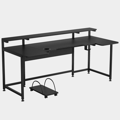 Tribesigns Gaming Desk, 74.8 Inches U Shaped Computer Desk with Hutch Tribesigns