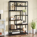 Tribesigns 8-Shelves Staggered Bookshelf, Industrial Etagere Bookcase Tribesigns