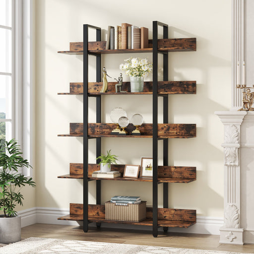 Tribesigns Bookshelf, 5 Tiers Etagere Bookcases Freestanding Display Shelf Tribesigns