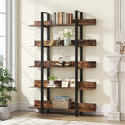 5-Tier Bookshelf, Industrial 5-Shelf Etagere Bookcase