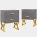Nightstand, Modern Bedside Sofa Table with 2 Storage Drawers Tribesigns