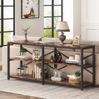 Console Table, 70.9 inch Long Sofa Table with Storage Shelves Tribesigns