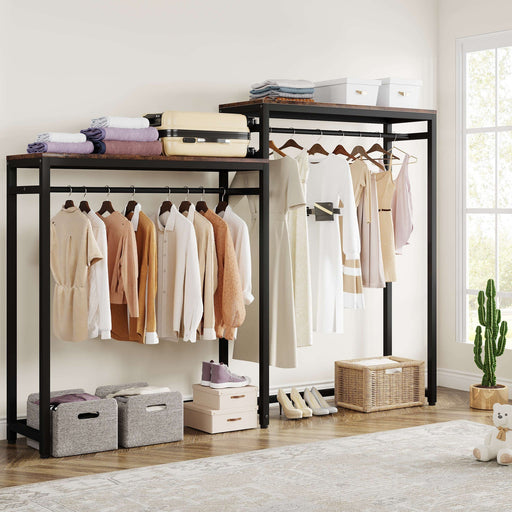 Fontevraud Freestanding Closet Organizer Small Clothes Rack with Drawers  and Shelves