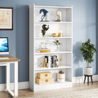 72" Tall Bookshelf with 5-Tier Open Storage Shelves