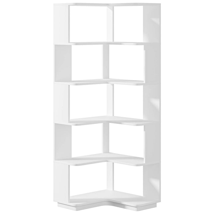 Corner Bookshelf, 6-Tier Corner Bookcase Display Rack Tribesigns