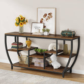 Industrial Console Table, 70.9" Entryway Sofa Table with Shelves Tribesigns 3