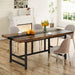 Dinning Table 6 People, 70" Home & Kitchen Table with Metal Frame Tribesigns