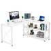 Tribesigns L-Shaped Desk, Reversible Corner Computer Desk with Shelves Tribesigns