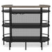 Bar Unit for Liquor, 4-Tier Bar Cabinet with Storage Shelves and Footrest Tribesigns