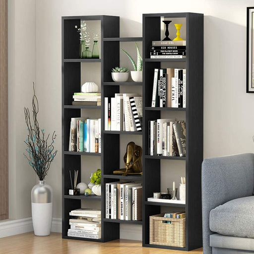 Tribesigns Modern Bookcase, 5-Shelf Storage Organizer with 14-Cube Display Bookshelf Tribesigns