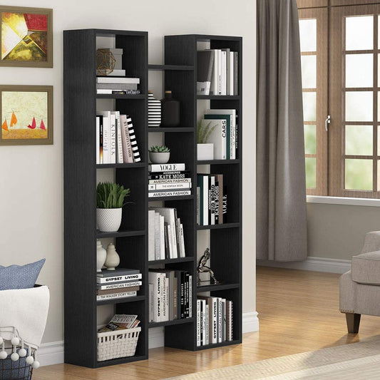 Tribesigns Modern Bookcase, 5-Shelf Storage Organizer with 14-Cube Display Bookshelf Tribesigns