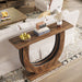 Farmhouse Console Table, 41.34" Wood Sofa Table with Geometric Base Tribesigns