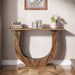 Farmhouse Console Table, 41.34" Wood Sofa Table with Geometric Base Tribesigns