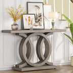 55" Hallway Sofa Table With Geometric Base Tribesigns