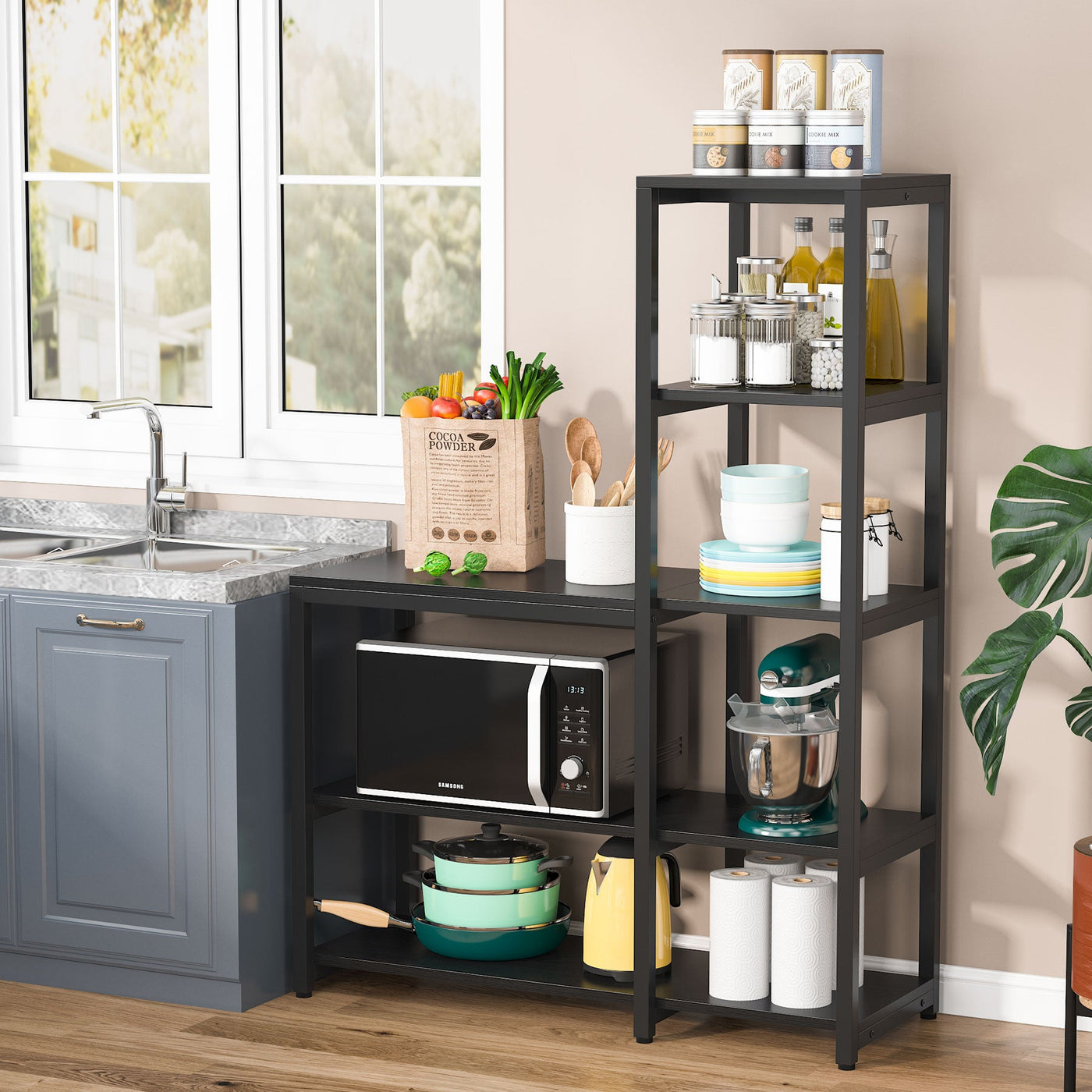 Tribesigns Kitchen Baker's Rack, 5-Tier Microwave Oven Stand Shelf