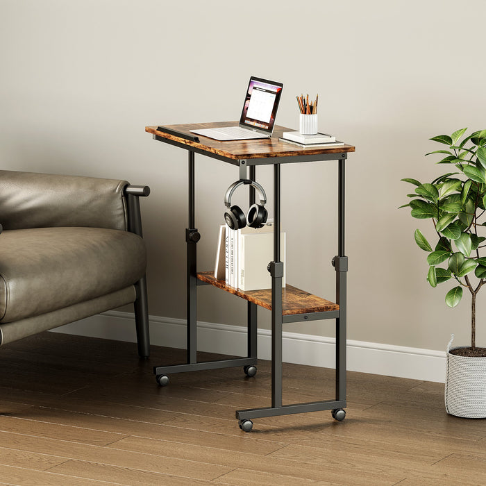 Height Adjustable Desk, Rolling Standing Computer Desk for Sofa Bed Tribesigns
