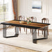 Industrial Dining Table, 79" Large Kitchen Table for 6-8 People Tribesigns