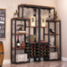 Industrial Wine Rack, 5-Tier Freestanding Wine Display Shelf Tribesigns