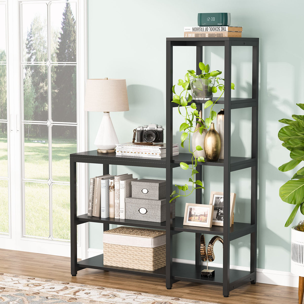 Tribesigns Ladder Bookshelf, 5-Tier Etagere Bookcase Display Rack