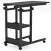 Mobile C Table, Height Adjustable Side Table with Storage Shelves Tribesigns