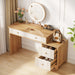 Modern Makeup Vanity Dressing Table with 4 Large Drawers(Without Mirror & Stool) Tribesigns