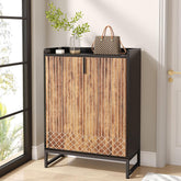 Modern Shoe Cabinet with Doors, 5-Tier Modern Shoe Rack Organizer Tribesigns 3