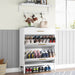 Modern Shoe Cabinet with Floating Shelf & Flip Drawers Tribesigns
