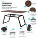 Rectangle Dining Table, 63" Farmhouse Kitchen Dinner Table for 6 Tribesigns