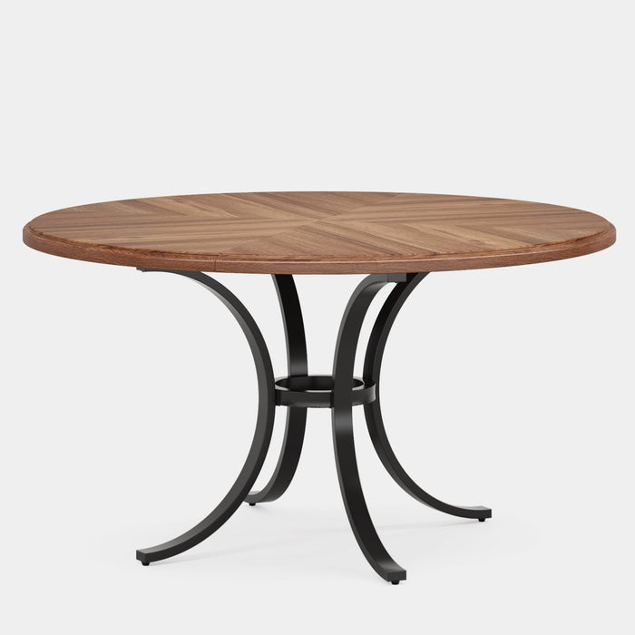 Round Dining Table for 4-6 People, 47" Modern Kitchen Table Tribesigns
