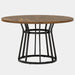 Round Dining Table for 4 People, 47.2" Kitchen Dinner Table with Metal Base Tribesigns