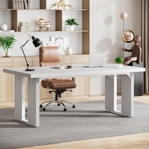 Simple Executive Desk, 70.9" Computer Desk Meeting Table for Home Office Tribesigns