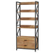 Tribesigns Bookshelf, 70.86" Industrial 5-Tier Bookcase with 2 Drawers Tribesigns