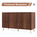 Wood 6 Drawer Chest, Storage Cabinet Dresser with Metal Legs Tribesigns