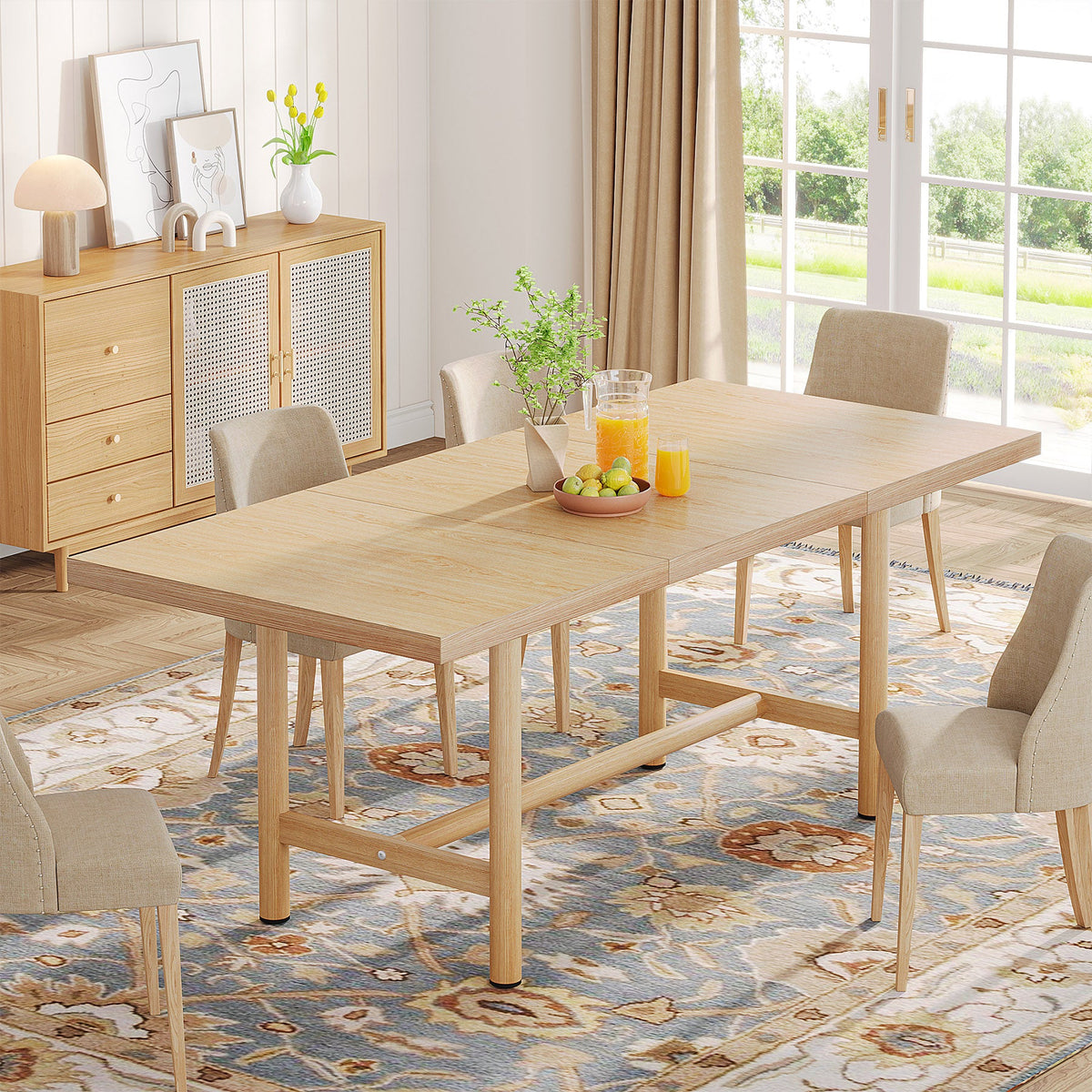 Dining table for 6 person hot sale