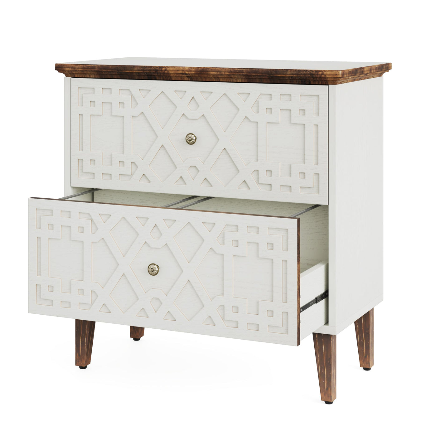 Wood File Cabinet, 2-Drawer Filing Cabinet Storage Cabinet Tribesigns