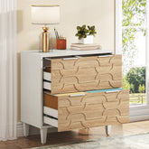 Wood File Cabinet, 2-Drawer Storage Cabinet for A4/Letter/Legal Size Tribesigns 3