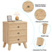 Wood Nightstand, 3-Drawer Bedside Table Modern End Table Tribesigns