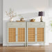 Wooden Storage Cabinet Sideboard with Adjustable Shelves and Drawer Tribesigns